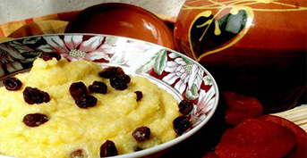 MAIZE PORRIDGE WITH CREAM AND CARROT SHERBET
